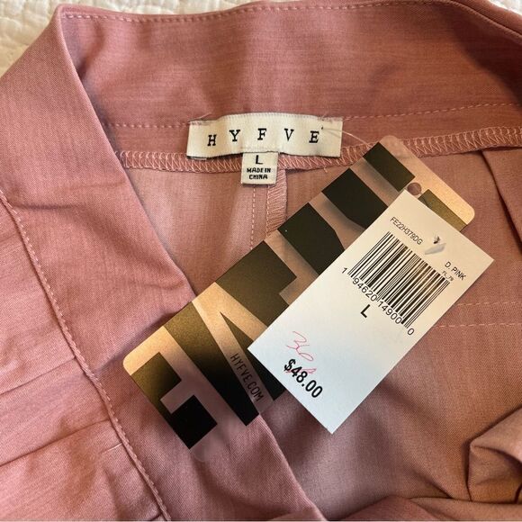 ✨ Hyfve Women’s Pink Trousers Dress Pants Large NWT - Picture 5 of 11